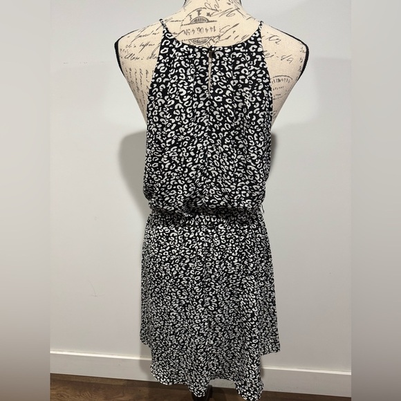 Altar’d State High Neck Sleeveless Mini Dress Black White Geometric Size Large - Picture 4 of 10